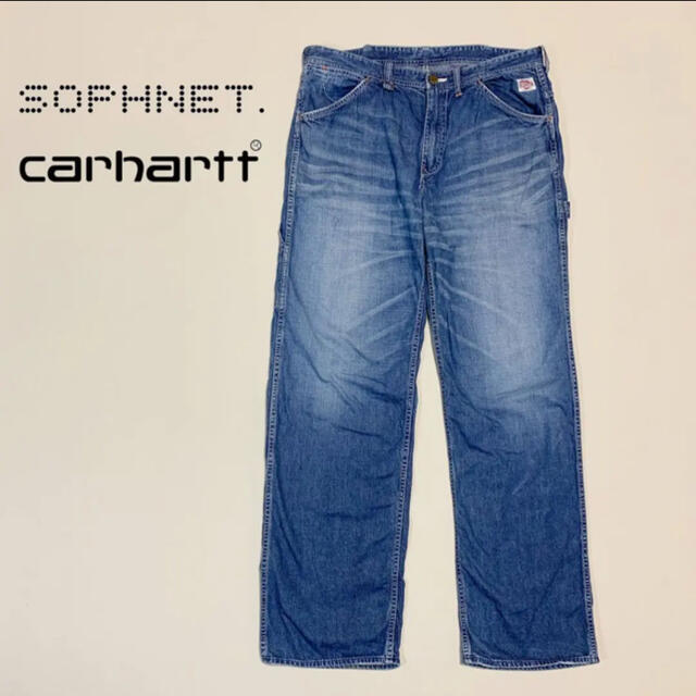 carhartt(カーハート)の☆良品 カーハート × ソフ ユーズド加工 ペインター デニム パンツ 日本製 メンズのパンツ(ペインターパンツ)の商品写真