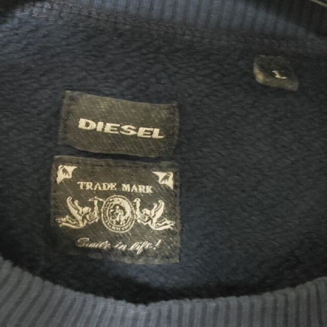 DIESEL(ディーゼル)のDIESEL ウォッシュ加工 トレーナー men's  size L メンズのトップス(スウェット)の商品写真