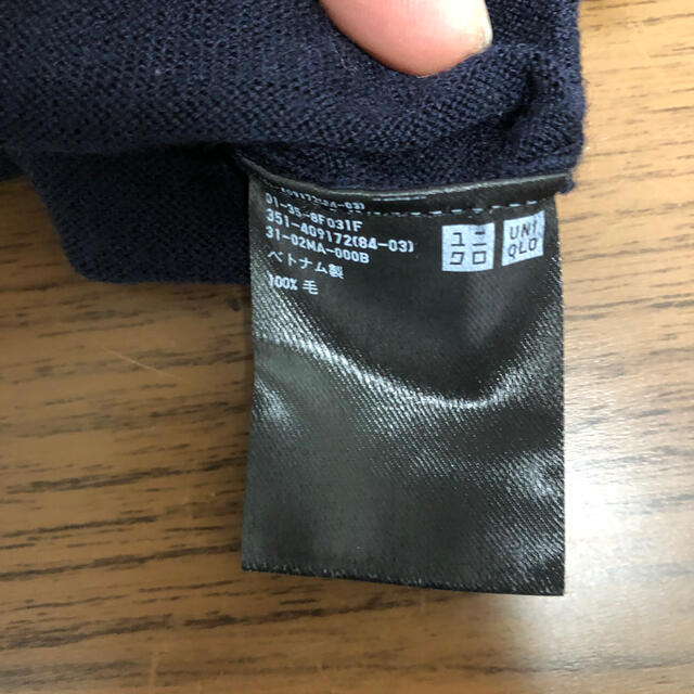 UNIQLO(ユニクロ)のユニクロ　メンズセーター　ネイビー　L メンズのトップス(ニット/セーター)の商品写真