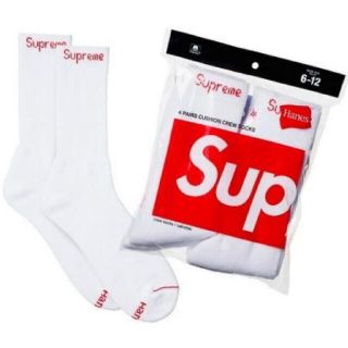 シュプリーム(Supreme)のSupreme Hanes crew socksシュプリームヘインズクルーソック(ソックス)