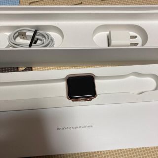 アップルウォッチ(Apple Watch)のapple watch 3 42mm ゴールド(腕時計(デジタル))