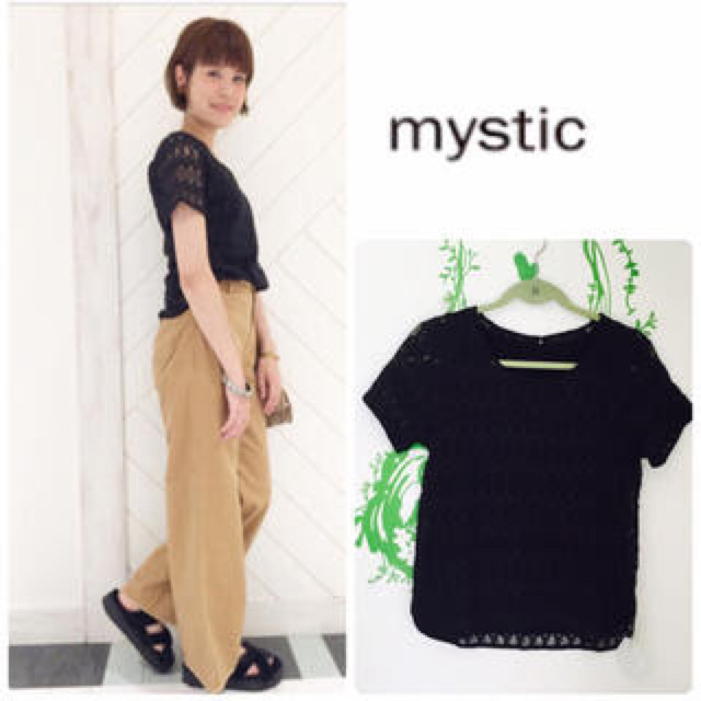 mystic(ミスティック)のmystic レースカットソー レディースのトップス(シャツ/ブラウス(半袖/袖なし))の商品写真