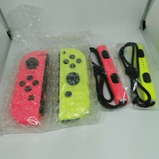 ニンテンドースイッチ(Nintendo Switch)のJoy-Con　ジョイコン　ネオンピンク　ネオンイエロー(家庭用ゲームソフト)