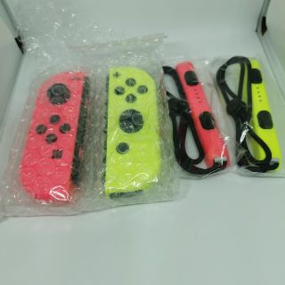 ニンテンドースイッチ(Nintendo Switch)のJoy-Con　ジョイコン　ネオンピンク　ネオンイエロー(家庭用ゲームソフト)