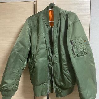 アルファインダストリーズ(ALPHA INDUSTRIES)のALPHA アルファ MA-1 ブルゾン　カーキ　Sサイズ(ブルゾン)