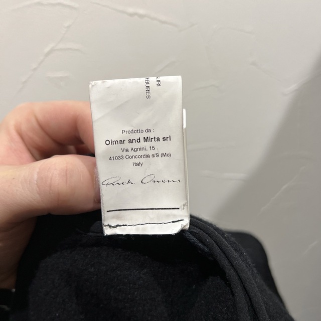 Rick Owens レザー切替 ウール ドレープ コート ロングジャケット Rick Owens レザー切替 ウール ドレープ コート ロングジャケット
