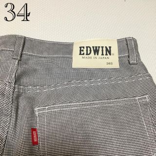 エドウィン(EDWIN)のチェック柄☆デニム ジーンズ パンツ☆34(デニム/ジーンズ)