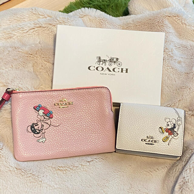 COACH - コーチ ディズニー ミッキー 財布 ポーチ 三つ折り財布の通販 