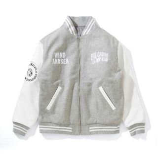 シュプリーム(Supreme)のMサイズ グレー 即発送 wind and sea varsity jacket(スタジャン)