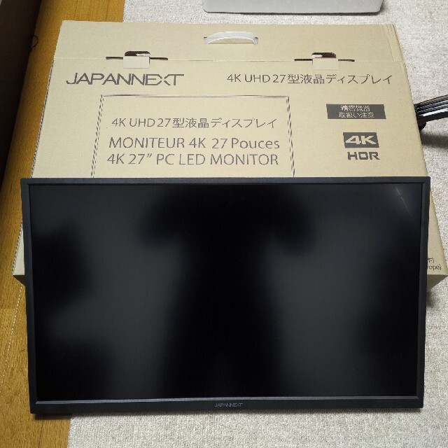 JAPANNEXT 4Kモニター 27inc DPケーブル