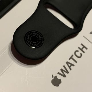 エルメス(Hermes)の専用になりました　Apple Watch HERMES ブラックラバーベルト(腕時計(デジタル))