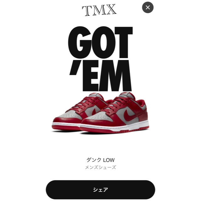 NIKE(ナイキ)のNIKE DUNK LOW MEDIUM GREY UNLV メンズの靴/シューズ(スニーカー)の商品写真