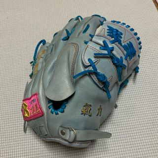 ミズノ(MIZUNO)の希少『東駒』投手用！水色！川上憲伸仕様軟式東駒(グローブ)