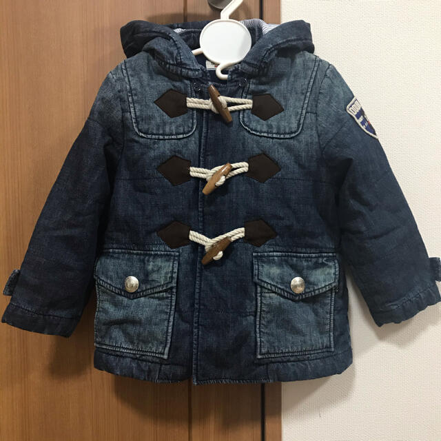 DOUBLE.B(ダブルビー)のダブルB☆100cmデニムダッフルコート キッズ/ベビー/マタニティのキッズ服男の子用(90cm~)(ジャケット/上着)の商品写真