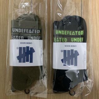 アンディフィーテッド(UNDEFEATED)の2足セット UNDEFEATED CREW SOCK カーキ　黒(ソックス)