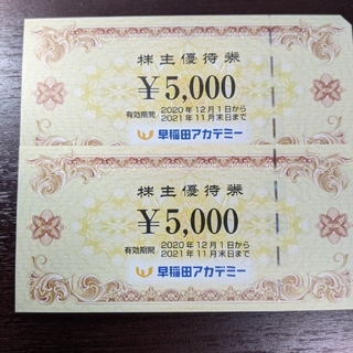 早稲田アカデミー　株主優待券　10000円分(その他)