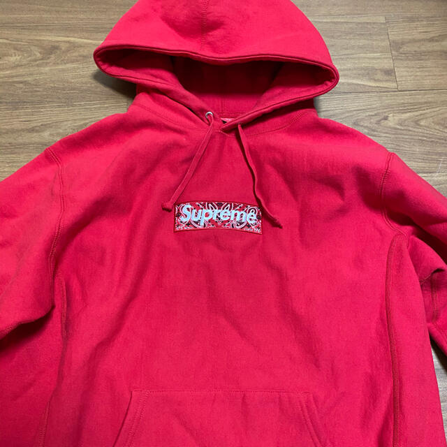 Supreme パーカー　シュプリーム　バンダナ　ボックスロゴ　XL