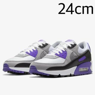 ナイキ(NIKE)の24cm エアマックス90 airmax90 紫 パープル グレープ(スニーカー)