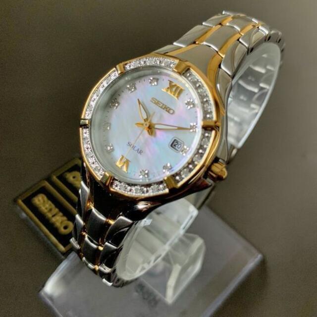 【新品】セイコー 豪華ダイヤモンド28石★ソーラー SEIKO レディース腕時計