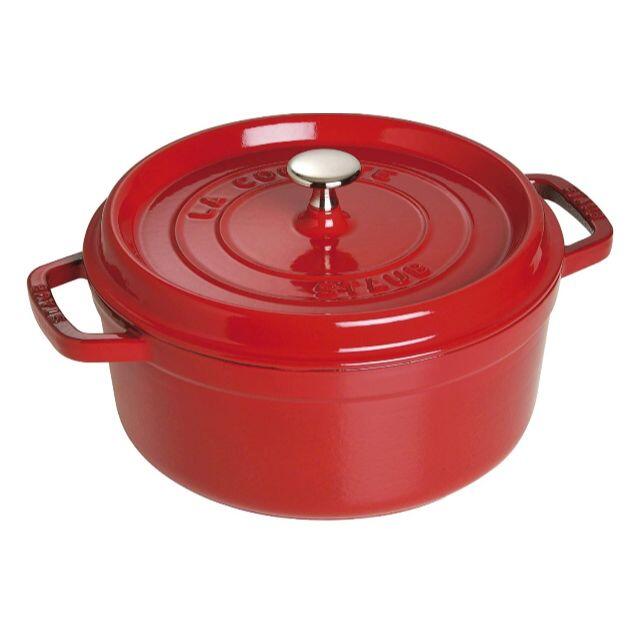 STAUB(ストウブ)のストウブ 「ピコ ココット ラウンド 24cm 両手 鋳物 ホーロー インテリア/住まい/日用品のキッチン/食器(調理道具/製菓道具)の商品写真