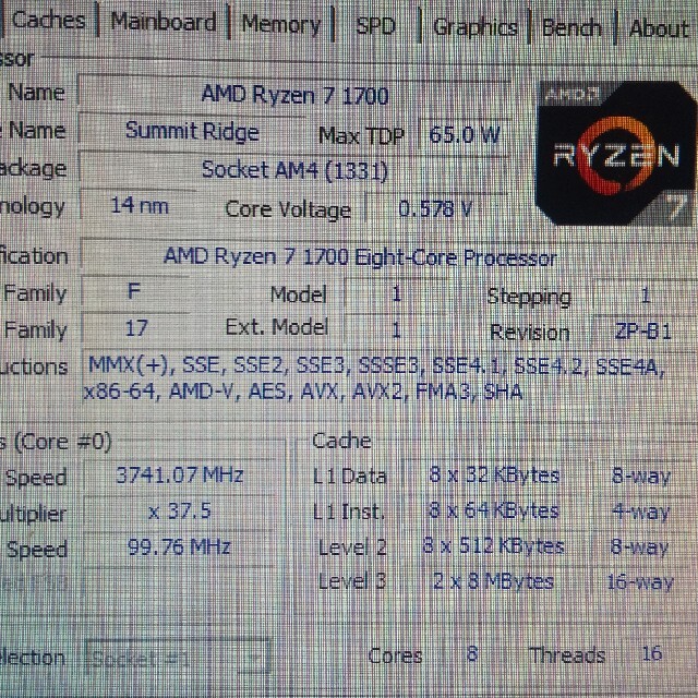 ゲーミングPC   Ryzen7 1700 　GTX1060