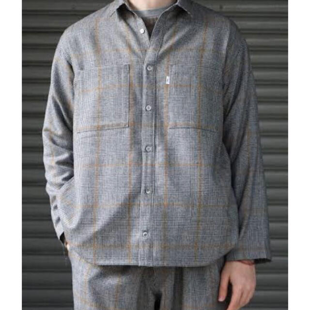 Graphpaper18aw glencheck wool l/s 最終値下げ 最新作 51.0%OFF