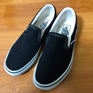 ヴァンズ(VANS)の美品　VANS スニーカー  スリッポン 23.5cm 黒(スニーカー)