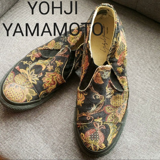 スリッポン/モカシンYOHJI YAMAMOTO　刺繍スリッポンスニーカー