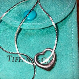 ティファニー(Tiffany & Co.)のティファニー　オープンハートネックレス　シルバー（袋付き）(ネックレス)