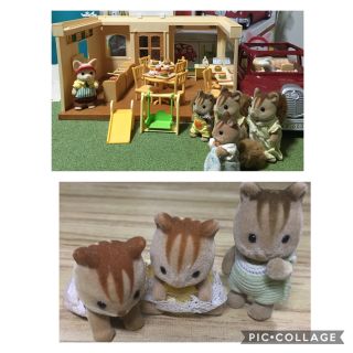 エポックシャ(EPOCH)の専用 シルバニアファミリー森のハンバーガー屋さんギフトセット　リスの赤ちゃん(キャラクターグッズ)