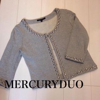 マーキュリーデュオ(MERCURYDUO)のMERCURYDUO スタッズ付きカーデ(カーディガン)