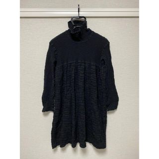 イッセイミヤケ(ISSEY MIYAKE)の【ポリアンナ様専用】 ISSEY MIYAKE meハイネックワンピースブラック(ひざ丈ワンピース)