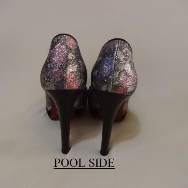 POOL SIDE(プールサイド)のプールサイドPOOL SIDE♡花柄ラメビジューパンプス レディースの靴/シューズ(ハイヒール/パンプス)の商品写真