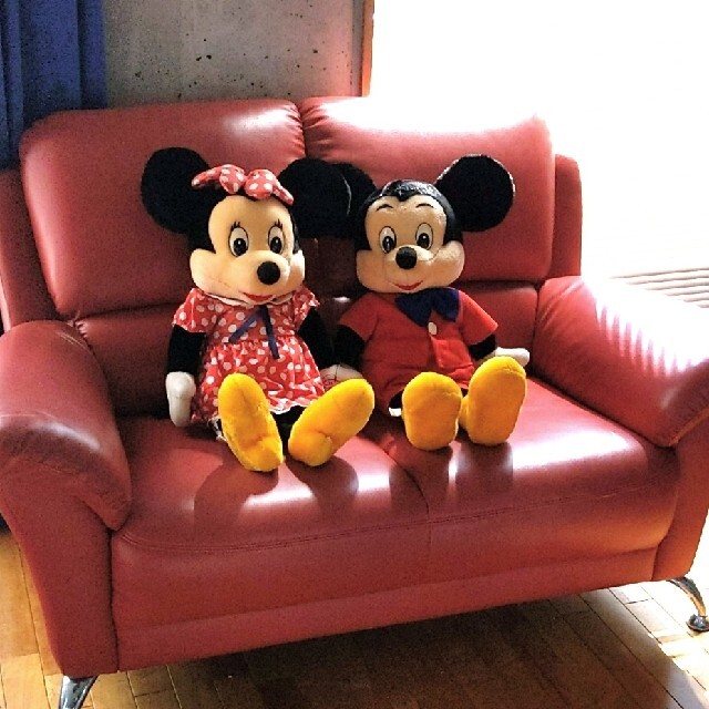 ミッキーマウス&ミニーマウス ぬいぐるみ 昭和 レトロ ミッキーマウス&ミニーマウス ぬいぐるみ 昭和 レトロ