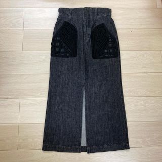 【最終セール】Mame kurogouchi コード刺繍デニムスカート