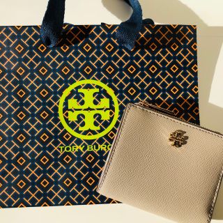 トリーバーチ(Tory Burch)の新品　トリーバーチ emerson 折りたたみ財布 フレンチグレー(財布)