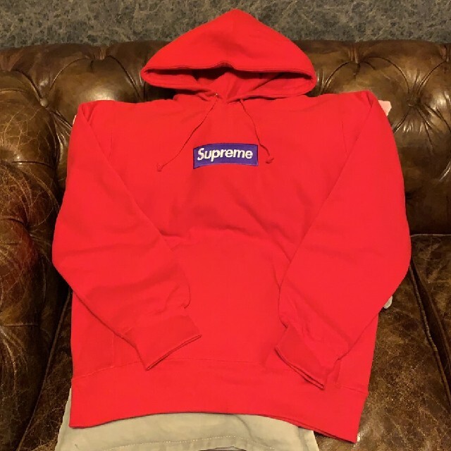 超美品の Supreme - Supreme L BOX LOGO HOODED SWEATSHIRT RED