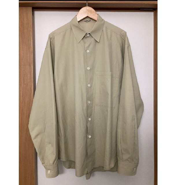 【美品】AURALEE WASHED FINX TWILL BIG SHIRTS