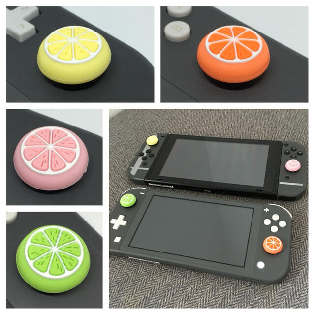 Nintendo Switch(ニンテンドースイッチ)のフルーツ　Switch　スイッチ　ジョイコン　スティックカバー　4個セット エンタメ/ホビーのゲームソフト/ゲーム機本体(その他)の商品写真
