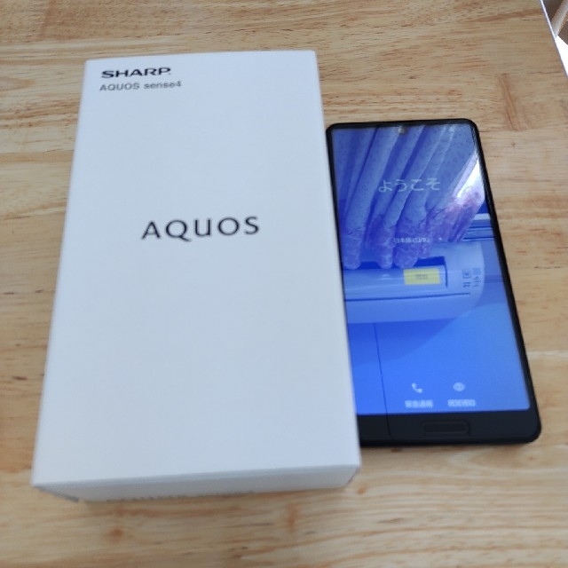 美品 SHARP AQUOS Sense4 SH-M15 黒 シムフリースマートフォン/携帯電話