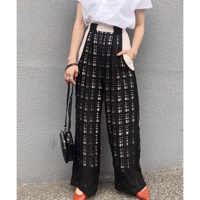 Ameri VINTAGE(アメリヴィンテージ)のアメリヴィンテージ　SHEER CHECK LAYERED PANTS レディースのパンツ(その他)の商品写真