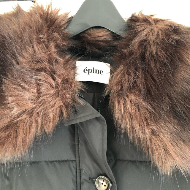 fur collar quilting down coat blackの通販 by nancy shop｜ラクマ 正規品新作