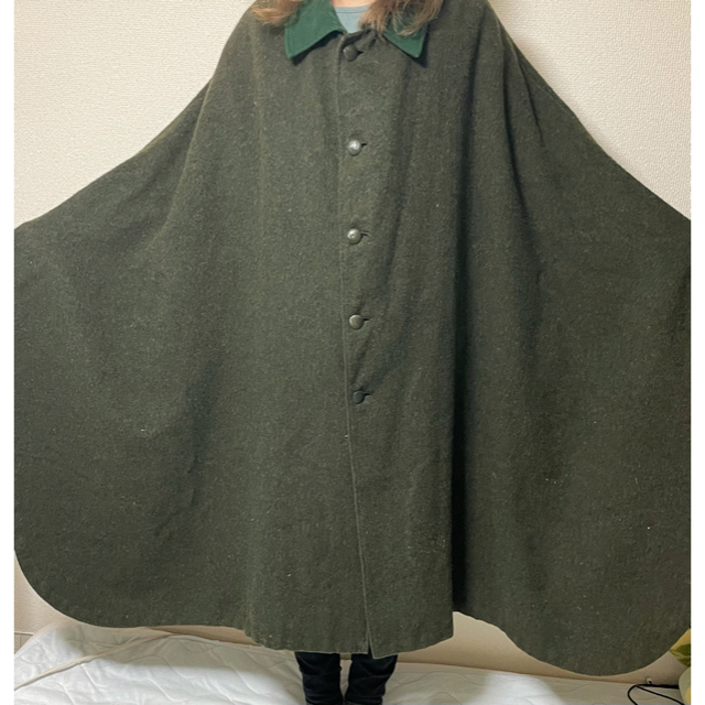 ウールポンチョ　ロングポンチョ レディースのジャケット/アウター(ポンチョ)の商品写真