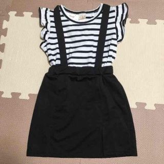 SALE【新品】フリルボーダーワンピ♡70〜85(ワンピース)