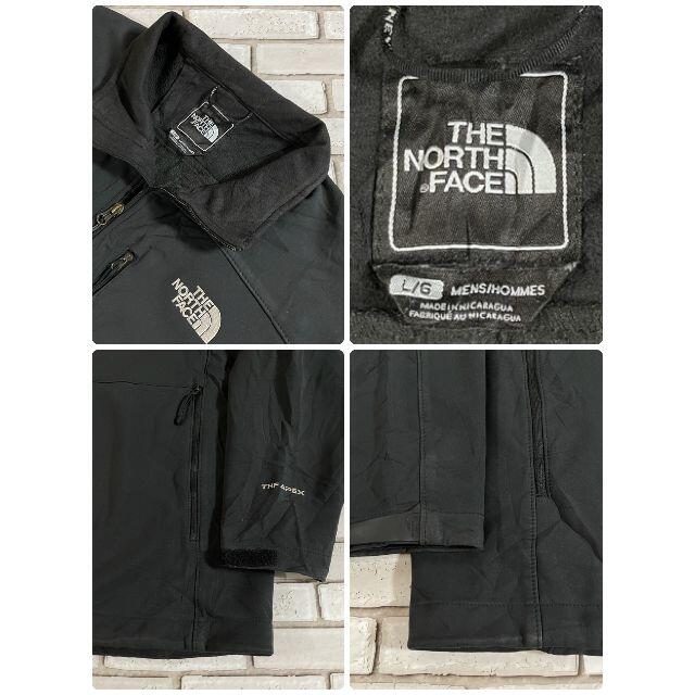 THE NORTH FACE(ザノースフェイス)のレア THE NORTH FACE ストレッチジャケット ロゴ刺繍 ブラック L メンズのジャケット/アウター(その他)の商品写真
