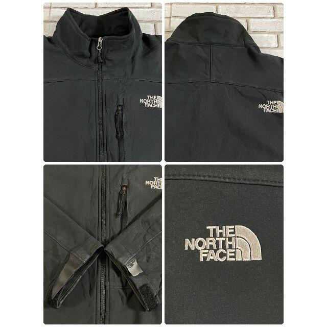 THE NORTH FACE(ザノースフェイス)のレア THE NORTH FACE ストレッチジャケット ロゴ刺繍 ブラック L メンズのジャケット/アウター(その他)の商品写真