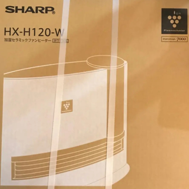 【SHARP  シャープ】加湿　セラミックファンヒータ　HX-H120 ホワイト