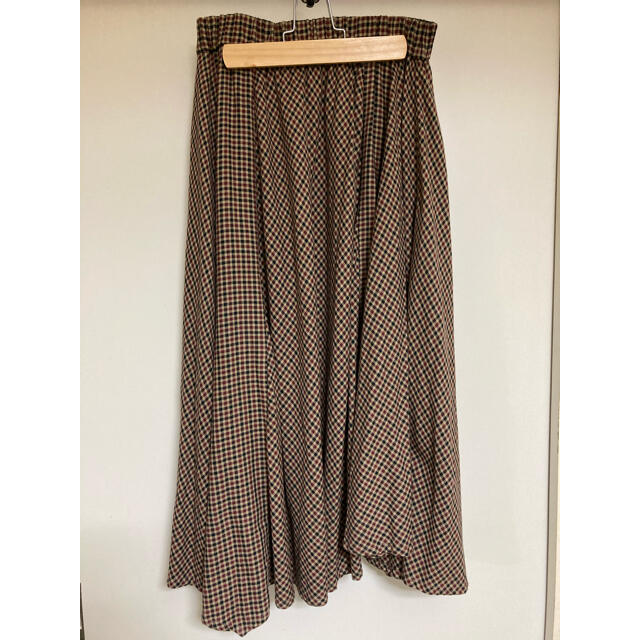 JEANASIS(ジーナシス)のJEANASIS  チェック アシメ スカート レディースのスカート(ロングスカート)の商品写真