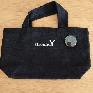 ヨウジヤマモト(Yohji Yamamoto)のGround Y 缶バッチ付きミニトートバッグ(トートバッグ)