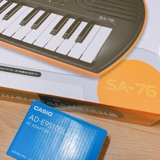 カシオ(CASIO)のCASIO 電子キーボード 別売アダプター付 SA-76(キーボード/シンセサイザー)